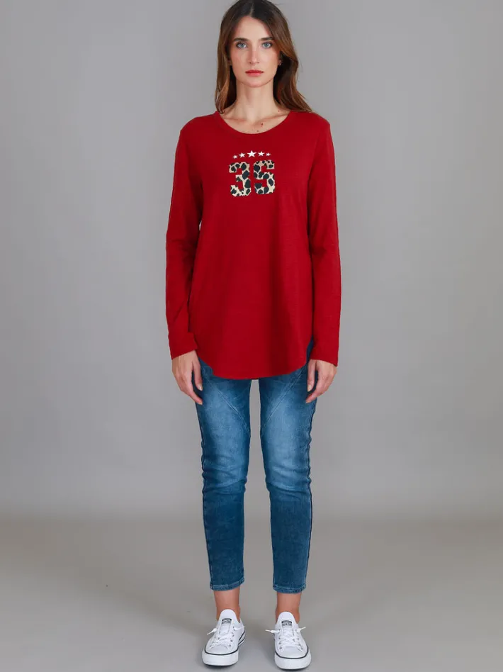 3rd Story Abella 3S Leopard Long Sleeve T Shirt< Long Sleeves