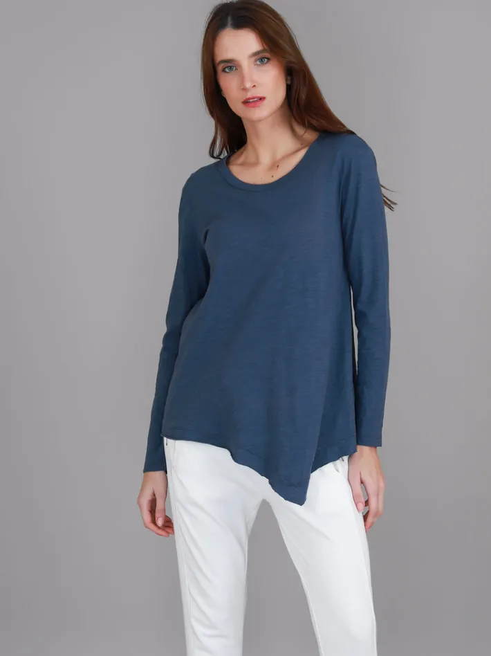 3rd Story Adelaide Asymmetrical Hem T Shirt< Long Sleeves