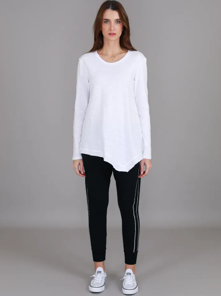 3rd Story Adelaide Asymmetrical Hem T Shirt< Long Sleeves