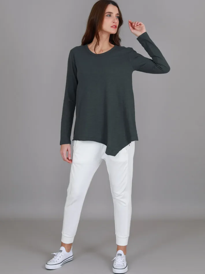 3rd Story Adelaide Asymmetrical Hem T Shirt< Long Sleeves
