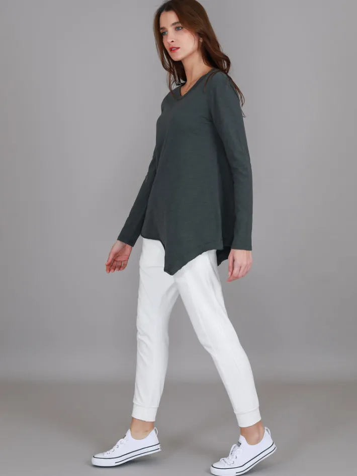 3rd Story Adelaide Asymmetrical Hem T Shirt< Long Sleeves