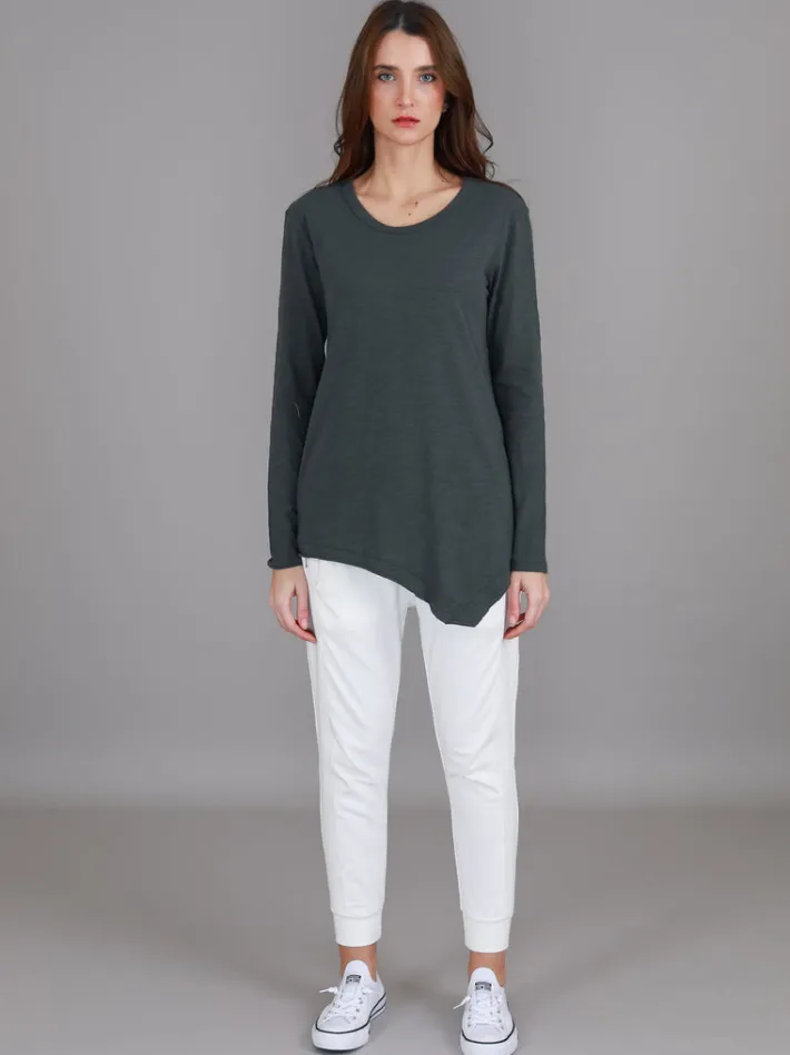 3rd Story Adelaide Asymmetrical Hem T Shirt< Long Sleeves