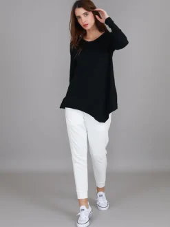 3rd Story Adelaide Asymmetrical Hem T Shirt< Long Sleeves