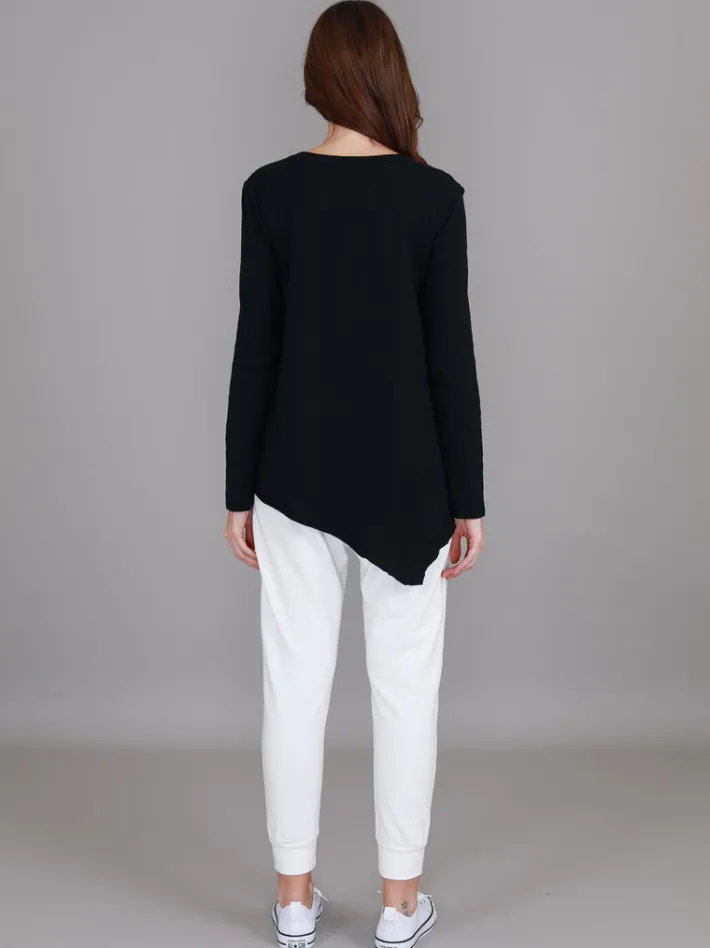 3rd Story Adelaide Asymmetrical Hem T Shirt< Long Sleeves