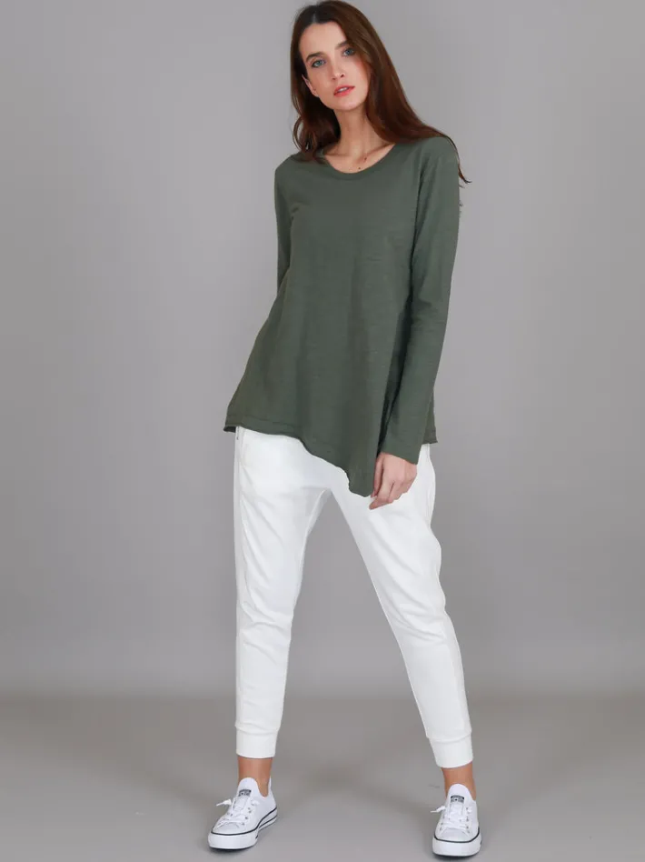 3rd Story Adelaide Asymmetrical Hem T Shirt< Long Sleeves
