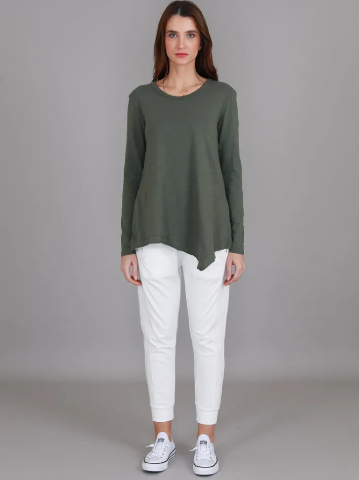 3rd Story Adelaide Asymmetrical Hem T Shirt< Long Sleeves