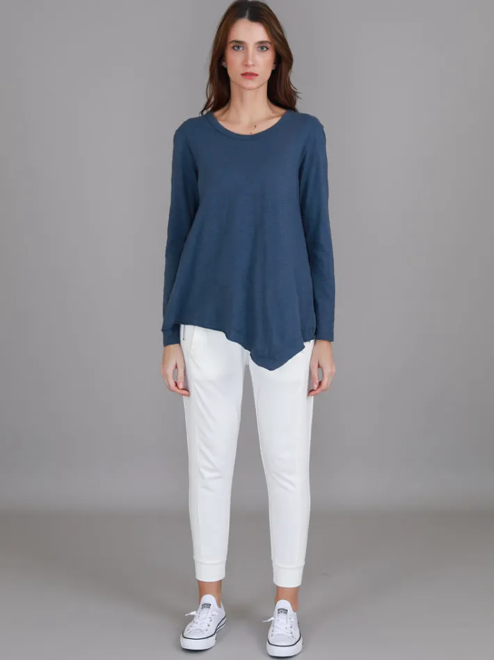 3rd Story Adelaide Asymmetrical Hem T Shirt< Long Sleeves