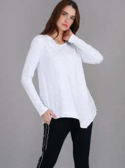 3rd Story Adelaide Asymmetrical Hem T Shirt< Long Sleeves
