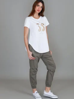 3rd Story Alexis gold Logo S/S Tee< Short Sleeves
