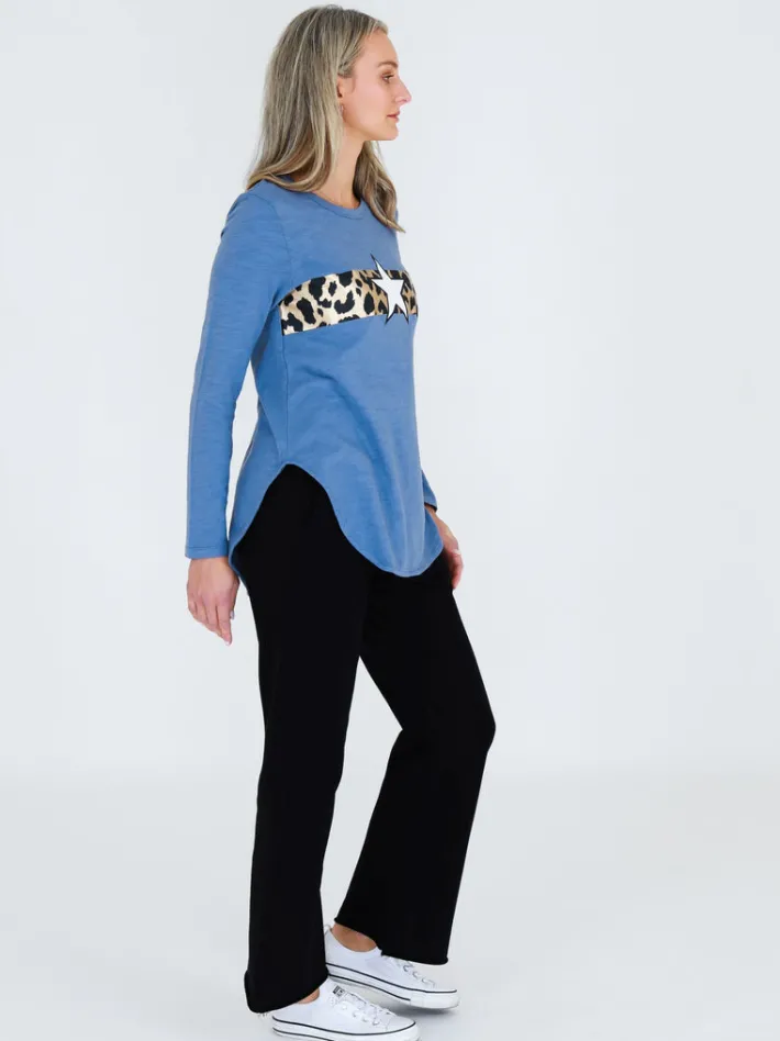 3rd Story Alvie Leopard Print Long Sleeve T Shirt< Long Sleeves