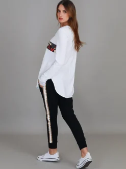 3rd Story Alvie Leopard Star Long Sleeve T Shirt< Long Sleeves