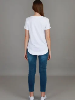3rd Story Amelie Mini Heart Embroidery T Shirt< Short Sleeves