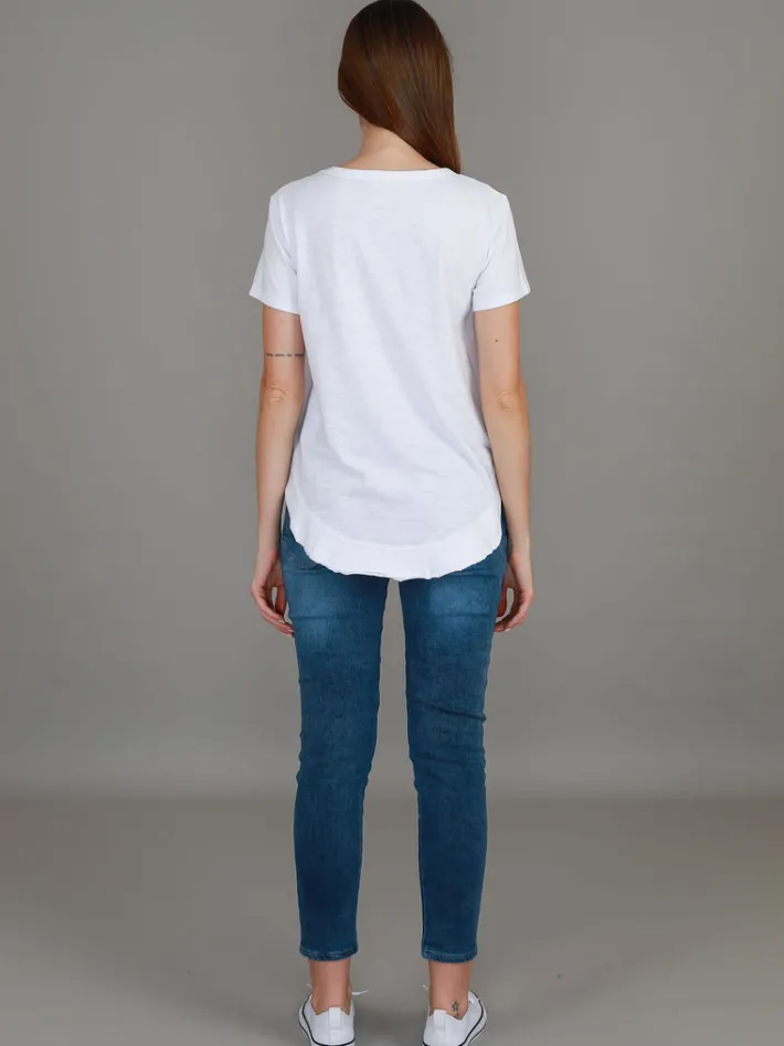3rd Story Amelie Mini Heart Embroidery T Shirt< Short Sleeves