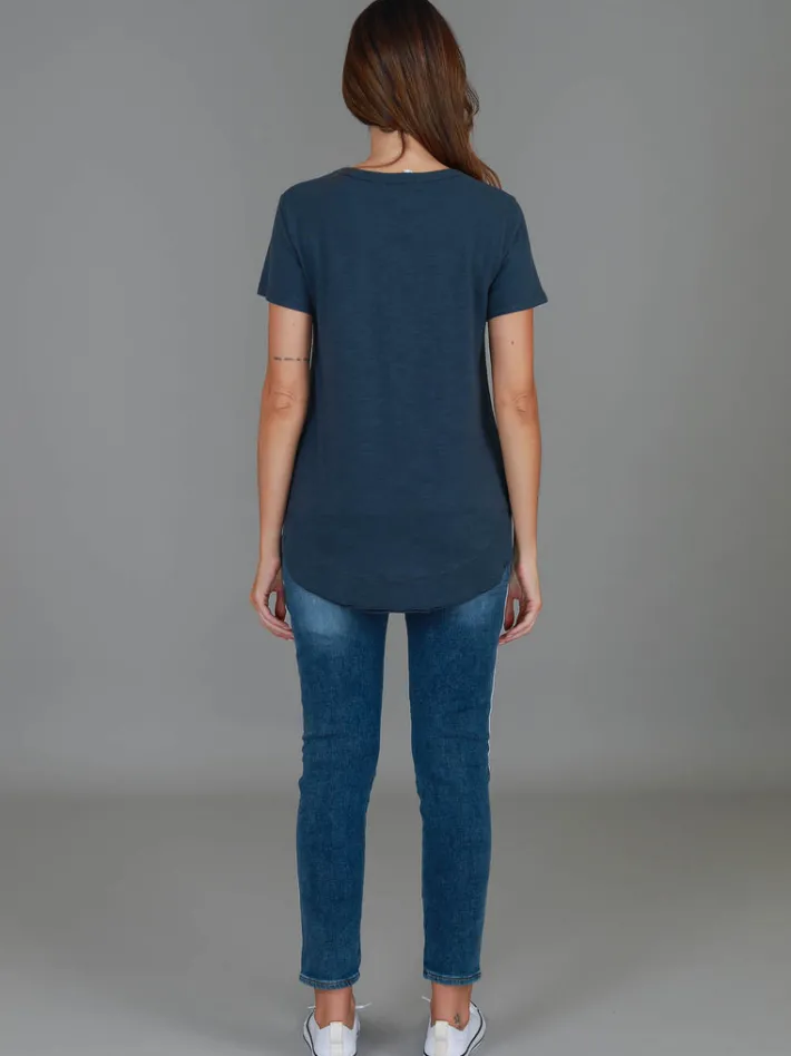 3rd Story Amelie Mini Heart Embroidery T Shirt< Short Sleeves