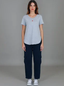 3rd Story Amelie Mini Heart Embroidery T Shirt< Short Sleeves
