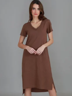 3rd Story Aria V Neck Dress< Short Sleeve Dress