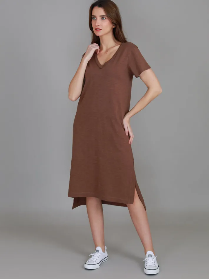 3rd Story Aria V Neck Dress< Short Sleeve Dress