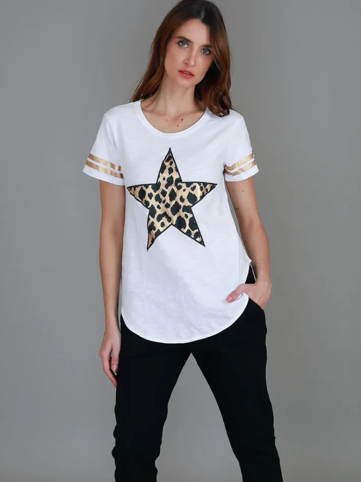 3rd Story Ava Leopard Star Short Sleeve T Shirt< Short Sleeves