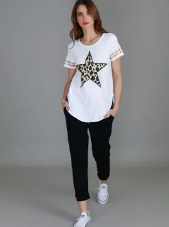 3rd Story Ava Leopard Star Short Sleeve T Shirt< Short Sleeves