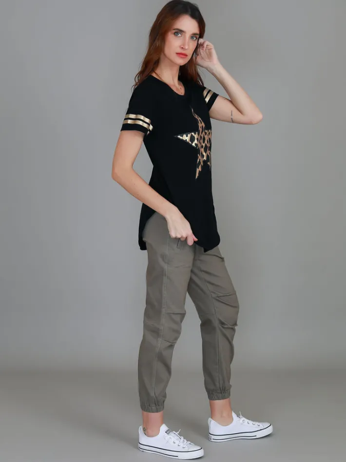 3rd Story Ava Leopard Star Short Sleeve T Shirt< Short Sleeves