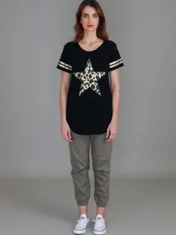 3rd Story Ava Leopard Star Short Sleeve T Shirt< Short Sleeves