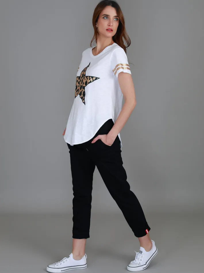 3rd Story Ava Leopard Star Short Sleeve T Shirt< Short Sleeves