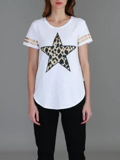 3rd Story Ava Leopard Star Short Sleeve T Shirt< Short Sleeves