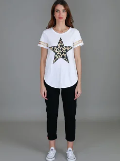 3rd Story Ava Leopard Star Short Sleeve T Shirt< Short Sleeves