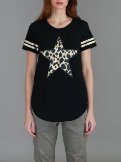 3rd Story Ava Leopard Star Short Sleeve T Shirt< Short Sleeves
