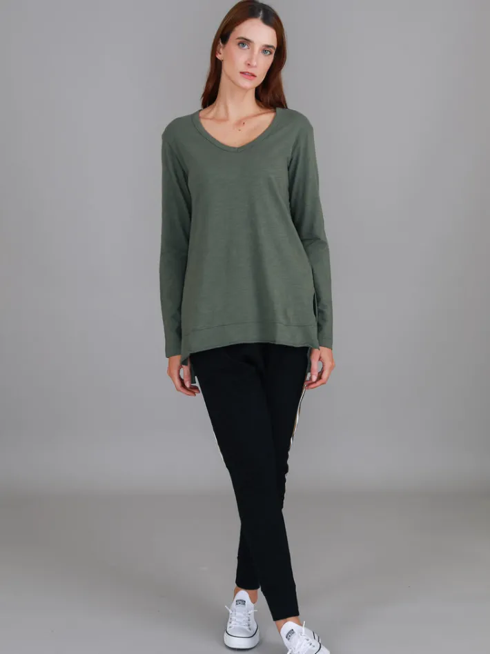 3rd Story Barwon V Neck T Shirt< Long Sleeves