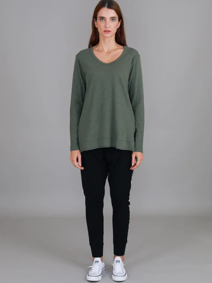 3rd Story Barwon V Neck T Shirt< Long Sleeves