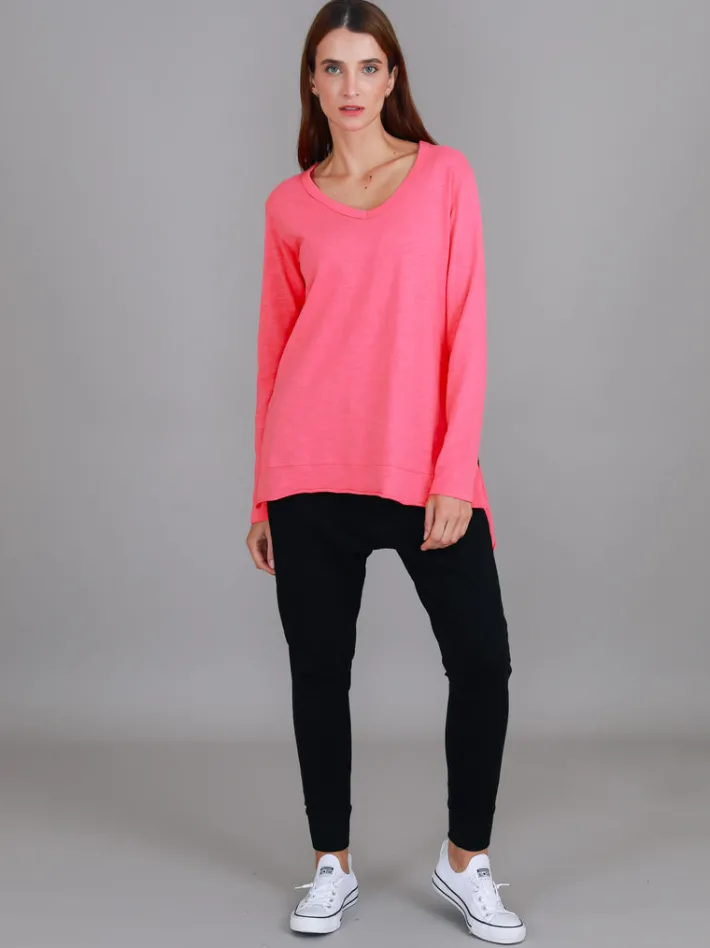 3rd Story Barwon V Neck T Shirt< Long Sleeves