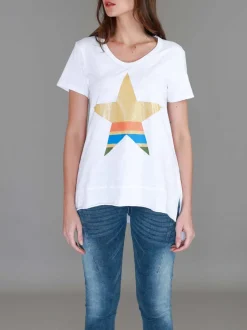 3rd Story Betty Star Stripe T Shirt< Short Sleeves