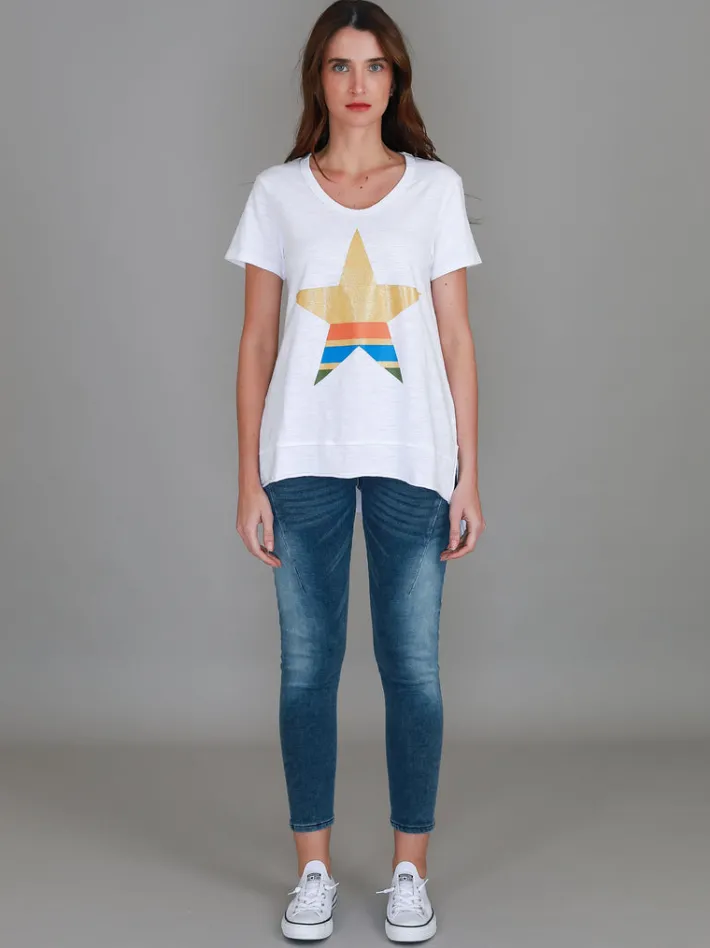 3rd Story Betty Star Stripe T Shirt< Short Sleeves