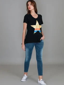 3rd Story Betty Star Stripe T Shirt< Short Sleeves