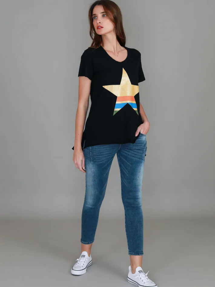 3rd Story Betty Star Stripe T Shirt< Short Sleeves