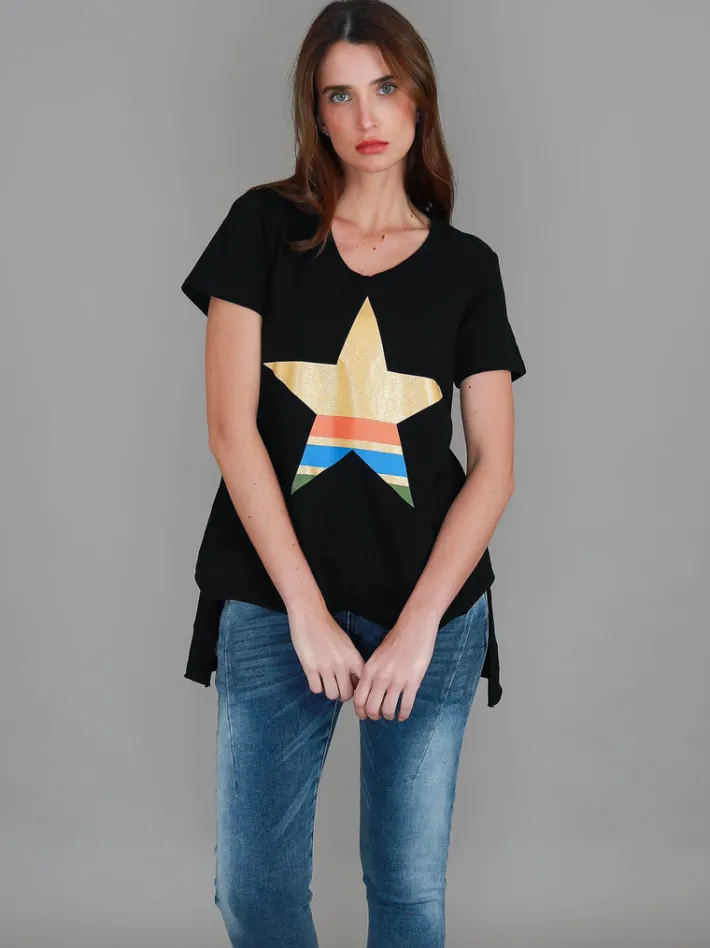 3rd Story Betty Star Stripe T Shirt< Short Sleeves