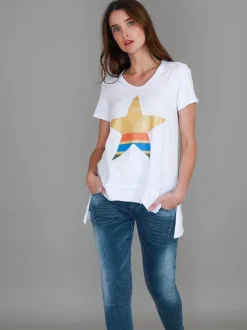 3rd Story Betty Star Stripe T Shirt< Short Sleeves