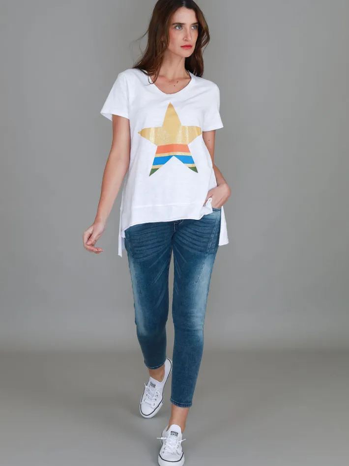 3rd Story Betty Star Stripe T Shirt< Short Sleeves