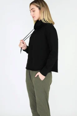 3rd Story Caitlyn Funnel Neck Cropped Sweatshirt< Sweatshirts|Sweatshirts