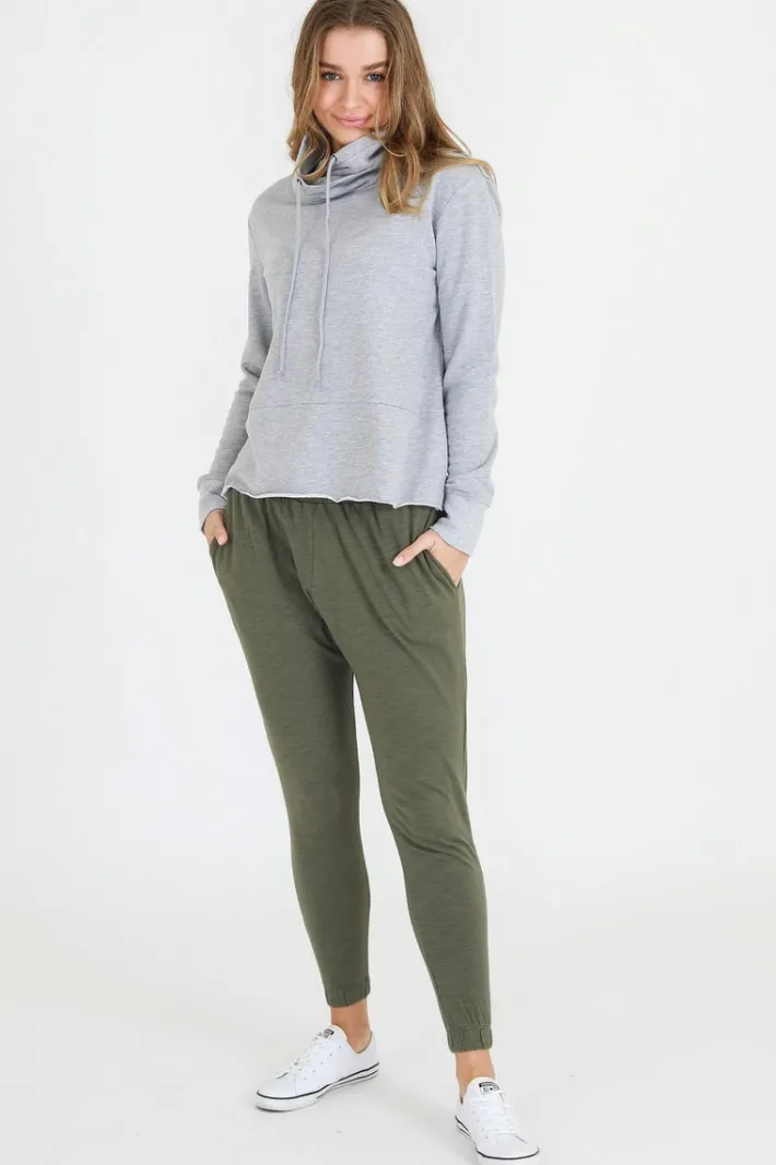 3rd Story Caitlyn Funnel Neck Cropped Sweatshirt< Sweatshirts|Sweatshirts