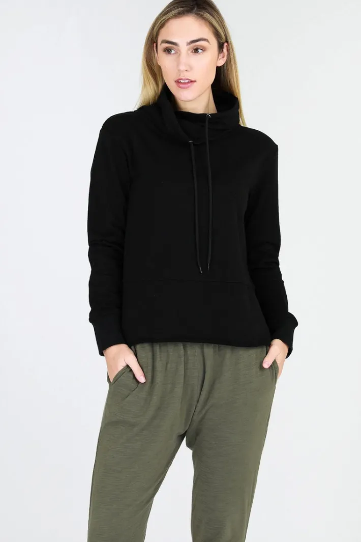3rd Story Caitlyn Funnel Neck Cropped Sweatshirt< Sweatshirts|Sweatshirts