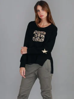 3rd Story Carina 3S Leopard Logo Sweatshirt< Sweatshirts|Sweatshirts