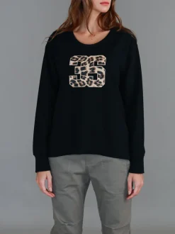 3rd Story Carina 3S Leopard Logo Sweatshirt< Sweatshirts|Sweatshirts