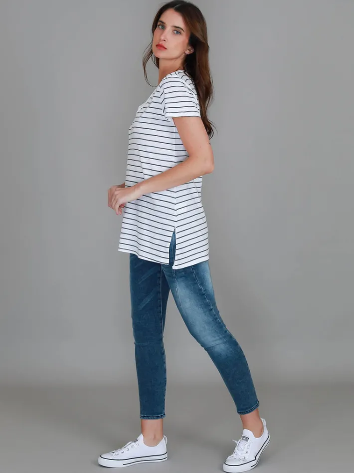 3rd Story Carla Scoop Neck T Shirt< Short Sleeves