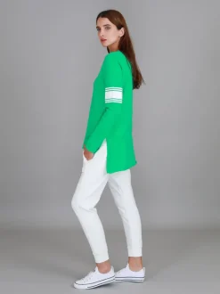 3rd Story Carmel Contrasting Band Long Sleeve T Shirt< Long Sleeves