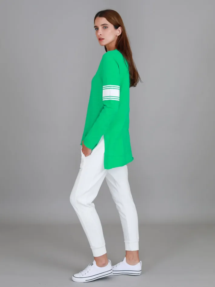 3rd Story Carmel Contrasting Band Long Sleeve T Shirt< Long Sleeves