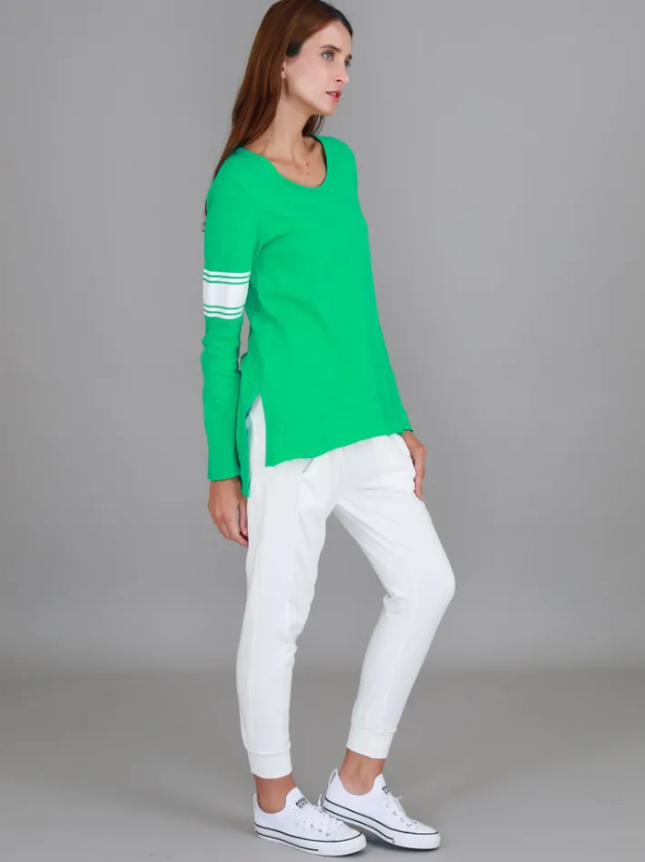 3rd Story Carmel Contrasting Band Long Sleeve T Shirt< Long Sleeves