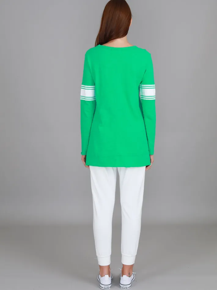 3rd Story Carmel Contrasting Band Long Sleeve T Shirt< Long Sleeves