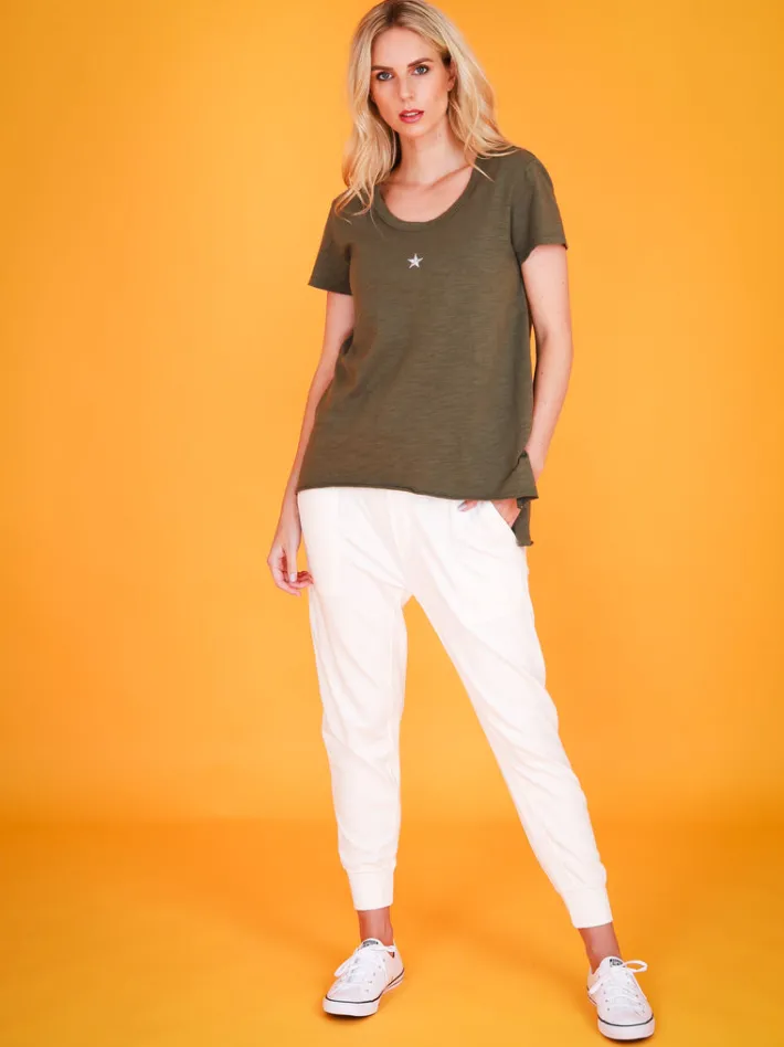 3rd Story Cathie Embroidery Star Short Sleeve T Shirt< Short Sleeves